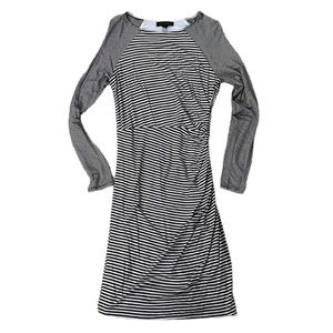 BANANA REPUBLIC Women's Black and White Stripe Dress Size Small